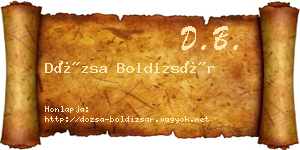 Dózsa Boldizsár névjegykártya